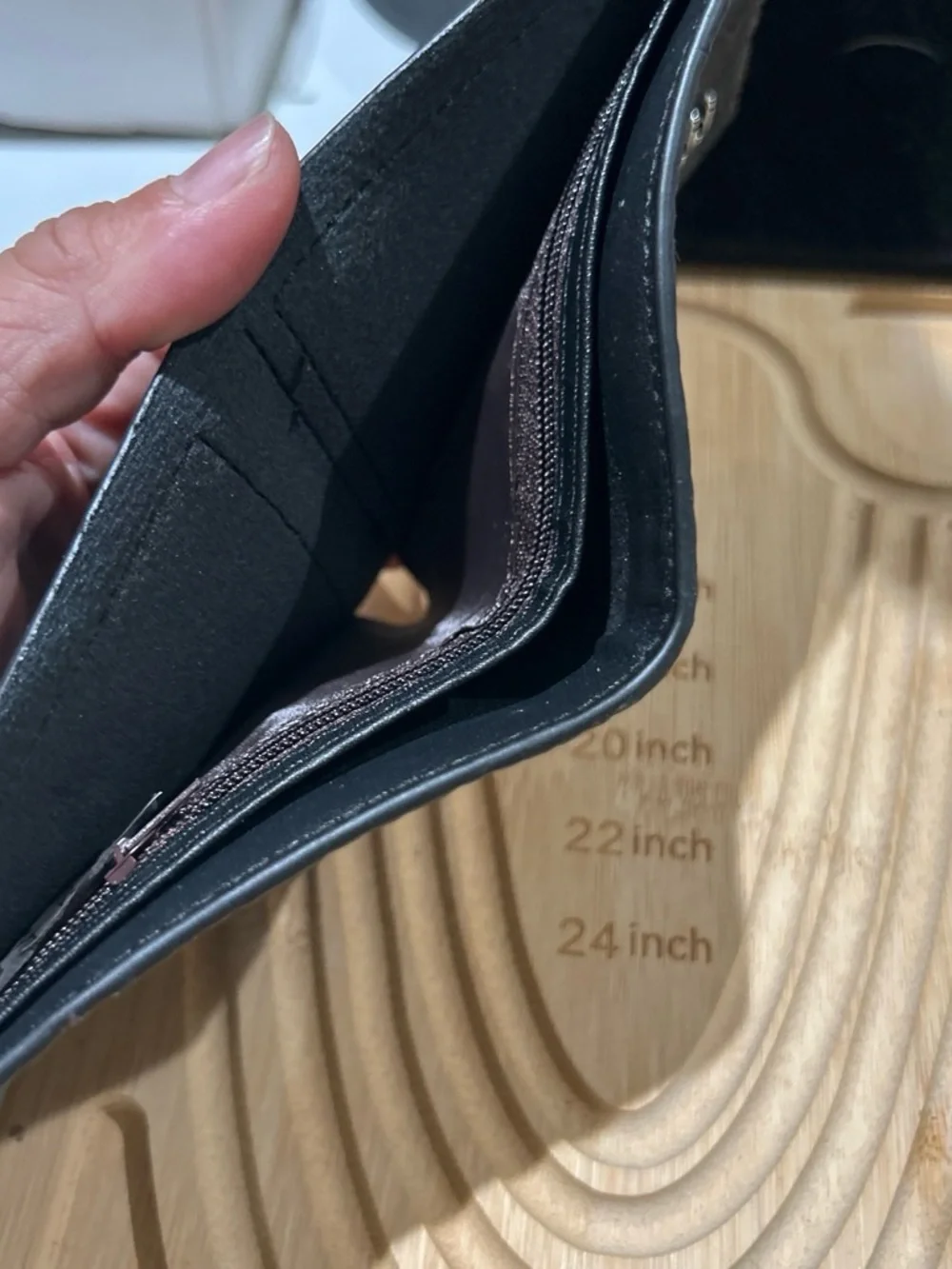 Bowels Black Textured Leather Card & Key Holder